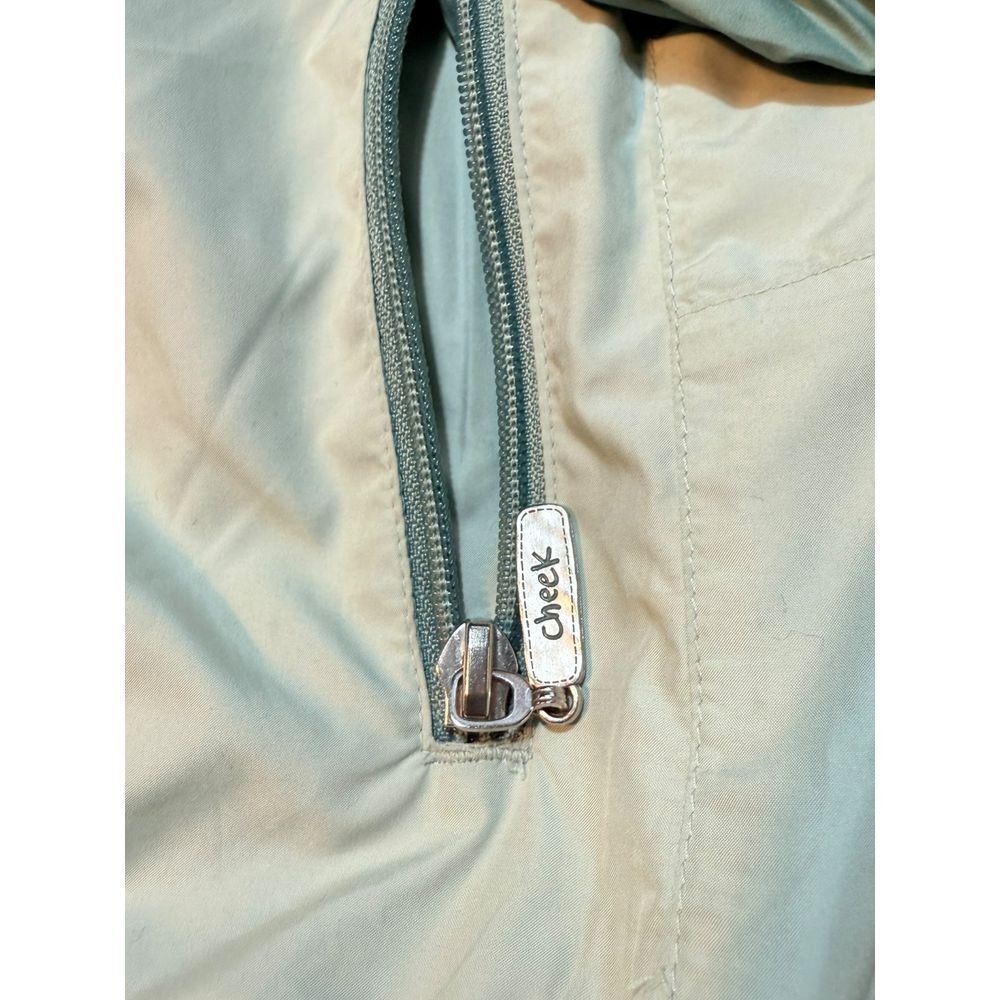 Cheek Kids Windbreaker Jacket Two-Tone Hooded Lightweight Rain Coat Size 120 5/6 - Picture 9 of 9
